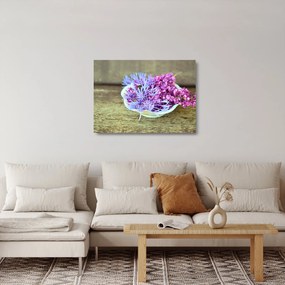 Tablou pe sticlă cu decorațiune din lavanda (70x50 cm)
