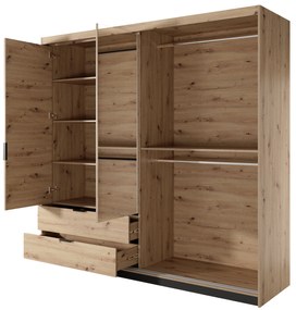 Dulap de haine Tallin 220 (Stejar artisan + antracit). 1071398