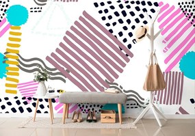 Tapet Memphis model în pop-art stil