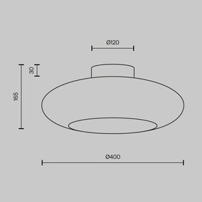 Lustra LED aplicata tavan din aluminiu alb Aros