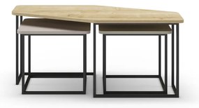 Măsuțe de cafea 3 buc. 60x111,5 cm Zoya – Marckeric