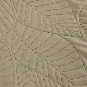 Cuvertura bej pentru pat cu model LEAVES Dimensiuni: 170 x 210 cm