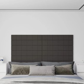 Panouri de perete 12 buc. gri inchis 90x15 cm textil 1,62 m   12, Morke gra, 90 x 15 cm