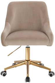 HR920K Scaun Latte din Catifea cu Bază Aurie