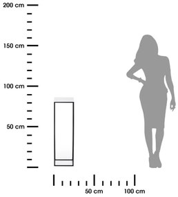 Suport flori BASICLOFT 80x24 negru/alb