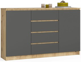 Comodă Koa (stejar artisan + gri). 1070948