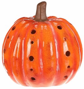 Decorațiuni LED de toamnă Dovleac cu găuri, 19 x19 x 19 cm, ceramică