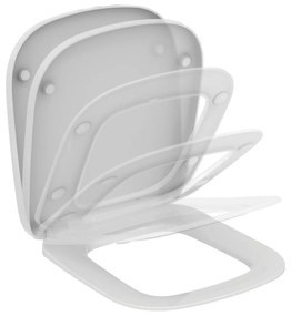 Capac WC Ideal Standard Esedra compact cu inchidere lenta, alb - T318301