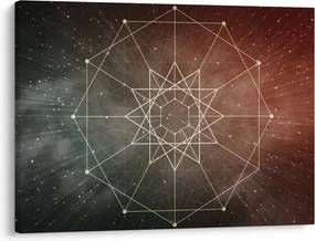 Tablou - Dodecagrama cosmică (70x50 cm)