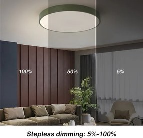 Brilagi - Plafonieră LED dimabilă POOL, 60 W, 230 V, 3000–6000 K, Ø 60 cm, verde + telecomandă