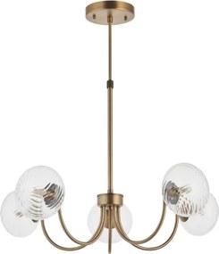 Endon 119210 - Candelabru HAGUE pe tijă, 5xG9/5W/230V, alamă