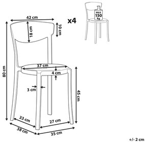 Set 4 buc scaune sufragerie Valkyrja (gri deschis) . 1076427