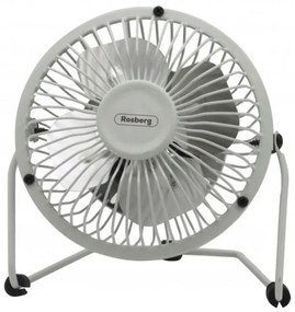 Resigilat: Ventilator USB Rosberg R51760I4, 2.5W, 10 cm, desktop, alb