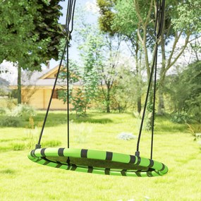 Balansoar AIYAPLAY pentru copii, suportă 150 kg, Ø100 x 180H cm, metal, spumă, negru | Aosom Romania