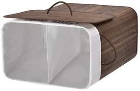 Juskys Cos de rufe din bambus Curly 100 litri, maro