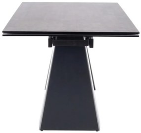 Masa extensibila Salvadore Ceramic gri ANTHRACITE/negru mat L160-240 cm