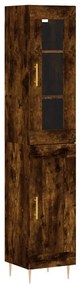 3199486 vidaXL Dulap înalt, stejar fumuriu, 34,5x34x180 cm, lemn prelucrat