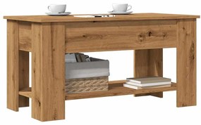 vidaXL Măsuță de cafea, stejar artizanal, 101x49x52 cm, lemn prelucrat