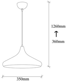 Lustră argintie cu abajur din metal ø 35 cm Berceste – Opviq lights