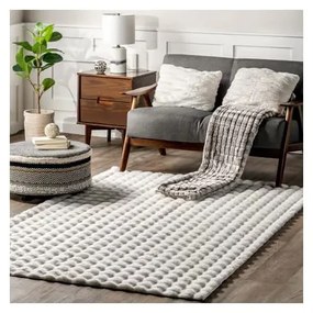 Covor alb lavabil 150x230 cm Bubble White – Mila Home