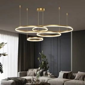 Lustra LED Cu Telecomanda, Elit's, ORO Lux 4, Gold 240w