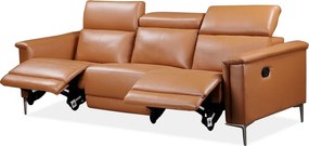 Canapea maro cu tapițerie din imitație de piele 222 cm Lund – Støraa