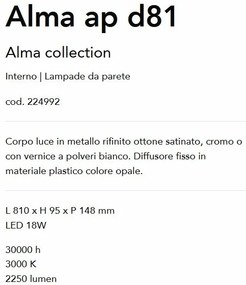 Aplica perete LED pentru oglinda, tablou ALMA AP D81 CROMO