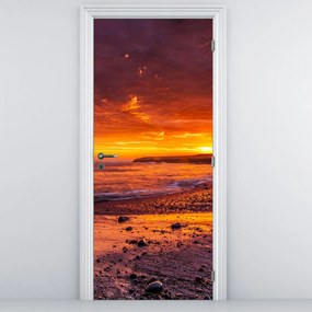 Fototapet pentru ușă - Apus de soare la mare (95x205cm)