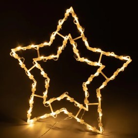 Decorațiuni pentru ferestre de Crăciun - 50 LED-uri, stea