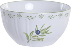 Bol stil Mediterraneean verde , din portelan , "Oliv"