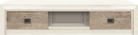 Comoda TV KOEN 2, pin canyon/stejar Karbel, PAL, 150x57x33 cm
