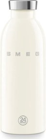 Sticla termos SMEG Clima 50's Style WBF01CR, 500 ml, Inchidere ermetica, Pereti dubli, Otel inoxidabil 18/8, Crem