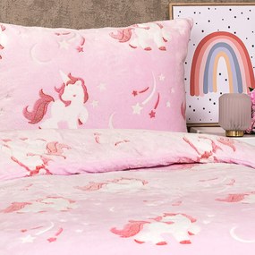 Lenjerie de pat luminoasă din microflanel 4Home Fairytale, 140 x 200 cm, 70 x 90 cm