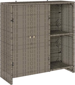 vidaXL Dulap de depozitare cu raft cu ușă Gri 100 x 36 x 102 cm Ratan