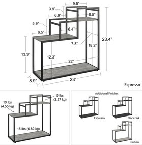Suport negru pentru ghivece de flori Novogratz Weston