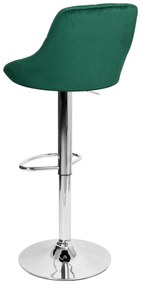 JAKS Scaun de bar cydro crom velvet verde