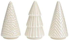 Brad din ceramica CHRISTMAS TREE 20 cm alb