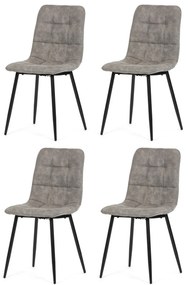 Set de scaune de sufragerie Vintage CT-281 GREY3,4 buc.