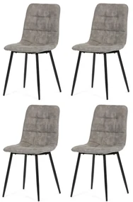 Set de scaune de sufragerie Vintage CT-281 GREY3,4 buc.
