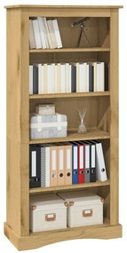 243744 vidaXL Bibliotecă 5 rafturi, pin mexican, stil Corona 81 x 29 x 170 cm