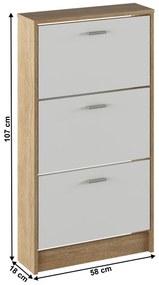 Pantofar Mobby 13 (stejar sonoma + alb). 1065341