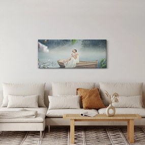 Tablou - Femeia pe barcă (120x50 cm)