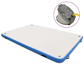 vidaXL Punte plutitoare gonflabilă, albastru și alb, 300x300x15 cm