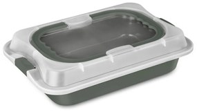Tavă dreptunghiulară pentru copt cu capac plastic, Green Matt Berlinger Haus BH 8637