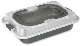 Tavă dreptunghiulară pentru copt cu capac plastic, Green Matt Berlinger Haus BH 8637