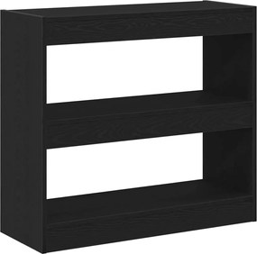 vidaXL Dulap pentru cărți 2 pcs Stejar Negru 80 x 30 x 72 cm