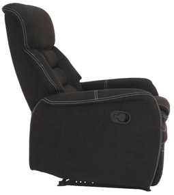 Fotoliu pentru relaxare, material textil ciocolatiu, KOMFY