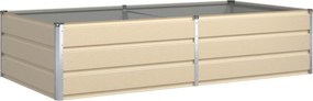 vidaXL Jardinieră Creme 195 x 100 x 45 cm Oțel Galvanizat