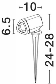 Tarus cu proiector LED iluminat exterior IP65 INSIDE NVL-9010005