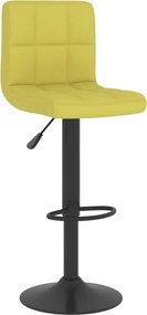 vidaXL Scaun de bar, verde, material textil